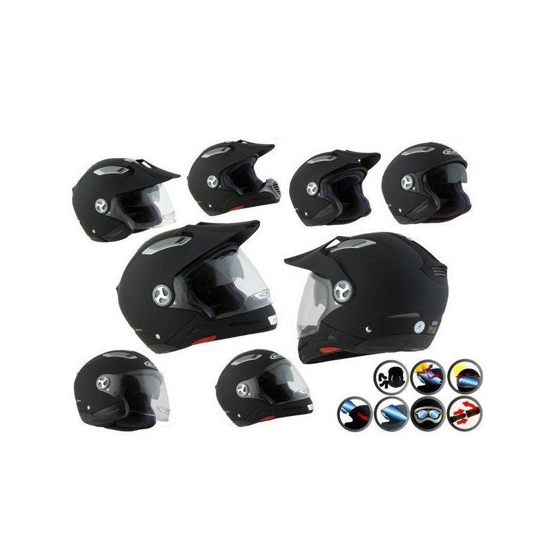 Casco HJC ISMULTI RUBBERTONE BLACK