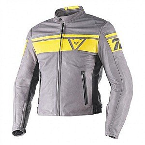 Giubbotto DAINESE PELLE BLACKJACK FUMO/GIALLO/NERO