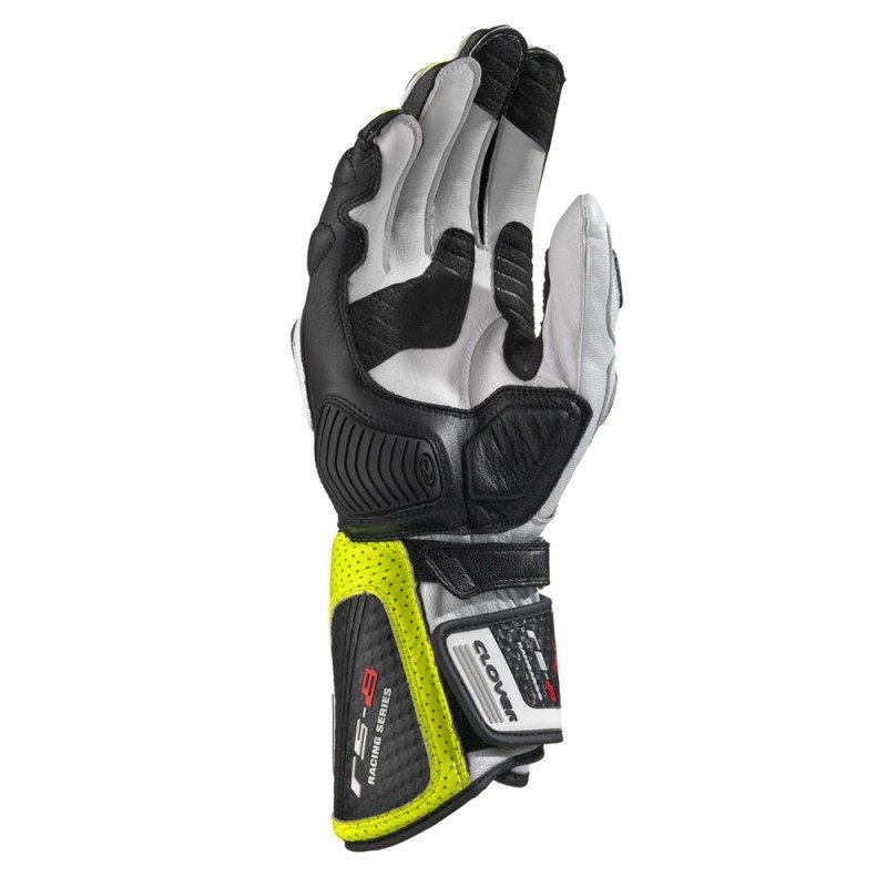 Guanti CLOVER RS8 BIANCO/GIALLO FLUO