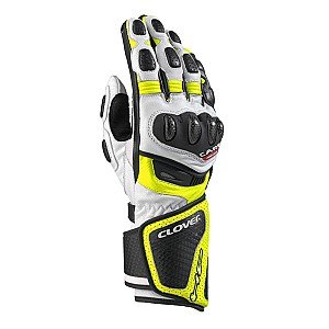 Guanti CLOVER RS8 BIANCO/GIALLO FLUO