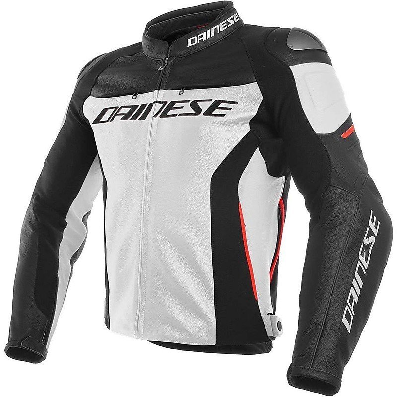 Giubbotto DAINESE PELLE RACING 3 BIANCO/NERO/ROSSO