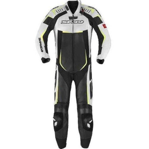 Tuta Pelle SPIDI TRACK WIND PRO NERO/GIALLO FLUO