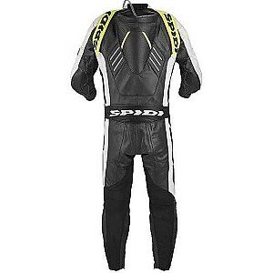 Tuta Pelle SPIDI TRACK WIND PRO NERO/GIALLO FLUO