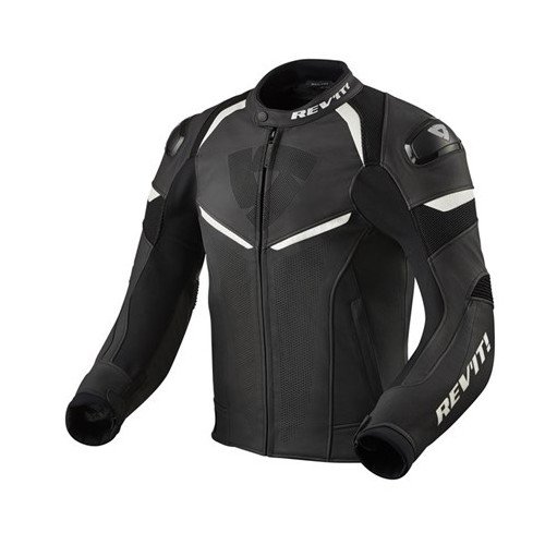 Giubbotto REV'IT PELLE CONVEX NERO/BIANCO