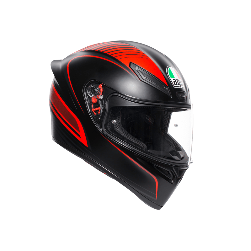 Casco AGV K1 MULTI WARMUP MATT BLACK/RED