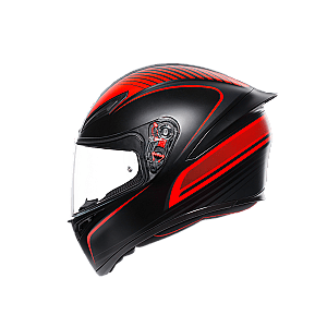 Casco AGV K1 MULTI WARMUP MATT BLACK/RED
