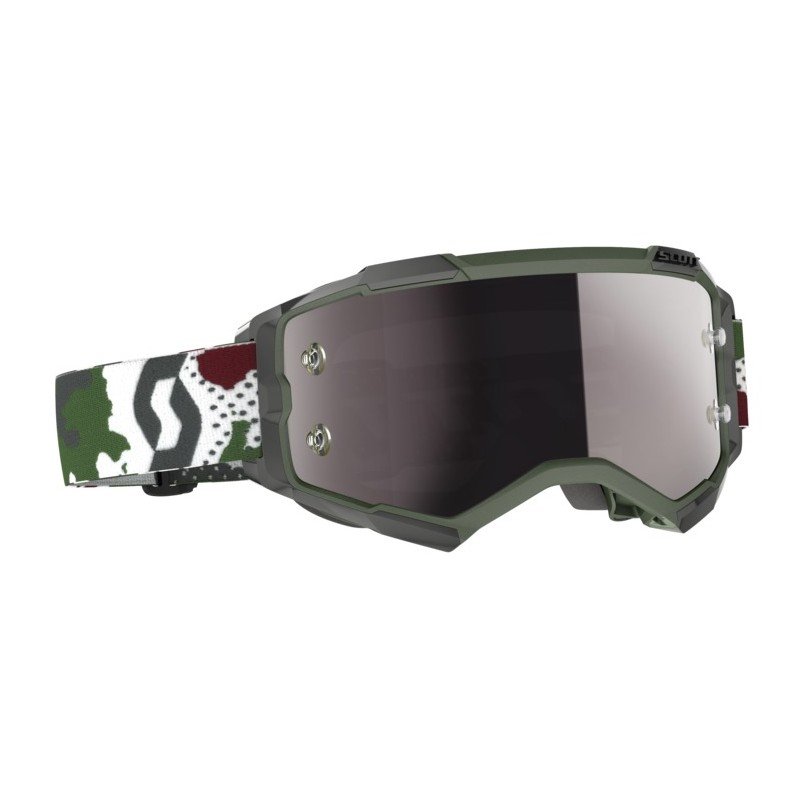 Occhiale SCOTT FURY DARK GREEN/WHITE-SILVER CHROME WORKS