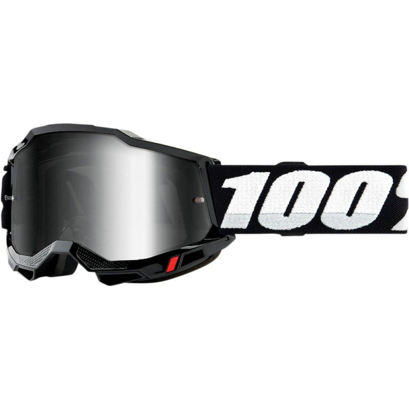 Occhiali 100% ACCURI 2 BLACK SILVER MIRROR LENS