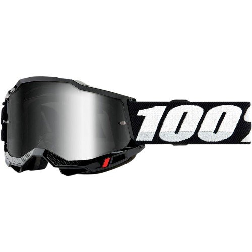 Occhiali 100% ACCURI 2 BLACK SILVER MIRROR LENS