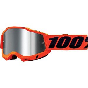 Occhiali 100% ACCURI 2 NEON ORANGE SILVER MIRROR LENS