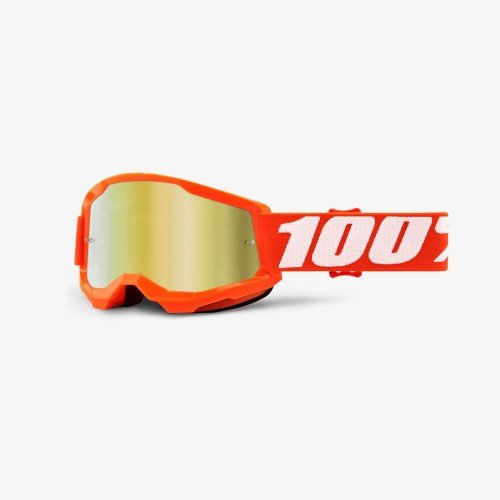 Occhiali 100% STRATA 2 YOUTH ORANGE GOLD MIRROR LENS