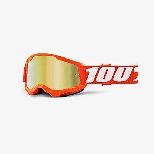 Occhiali 100% STRATA 2 YOUTH ORANGE GOLD MIRROR LENS